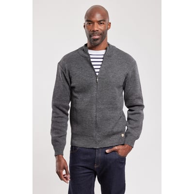 Cardigan zippé uni en laine PLOUESCAT ARMOR-LUX