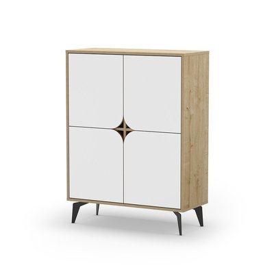 Buffet haut 4 portes avec pieds en métal L90 cm - NOLA CALICOSY