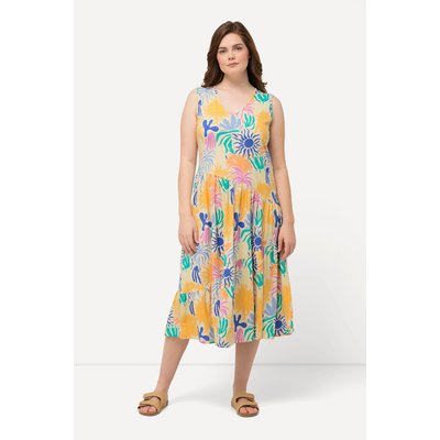 Robe midi en coton bio avec col V et motif ULLA POPKEN