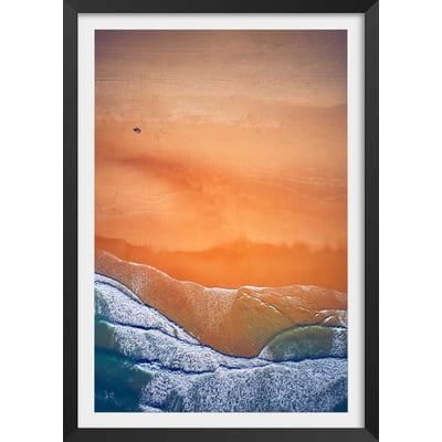Affiche plage terre de sienne HEXOA