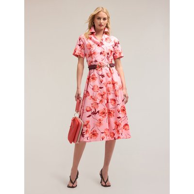 Robe CHEMISIER en popeline de coton à motif floral MOTIVI