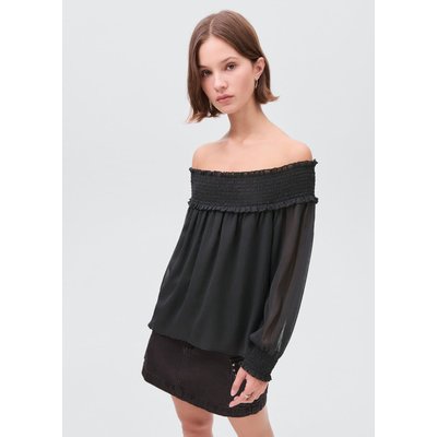 Blouse bustier empiècement froncé MANGO TEEN