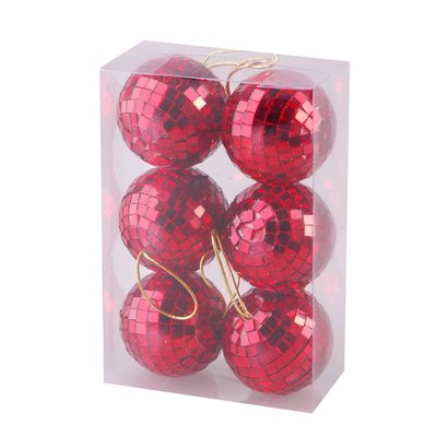 Set de 6 boules miroir  6 cm DOUCEUR D'INTÉRIEUR