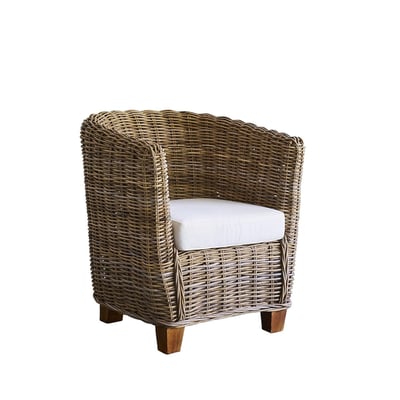 Fauteuil de jardin en kubu arrondi  MUSA BERAH GETAH
