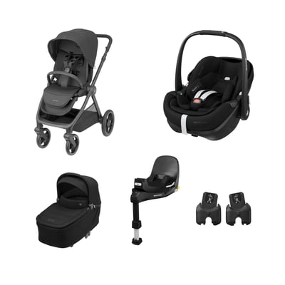 Pack Poussette Naissance Oxford+, Cosi Pebble 360 Pro 2, Embase FamilyFix 360 Pro MAXI COSI