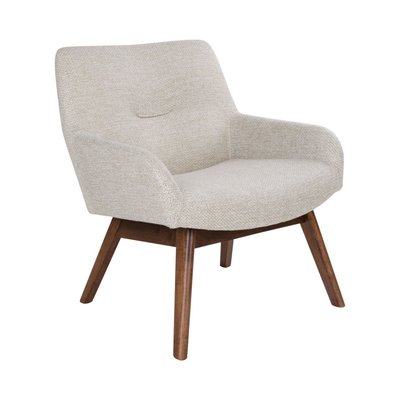 Fauteuil en tissu et pieds en bois naturel - LONDON HOUSE NORDIC