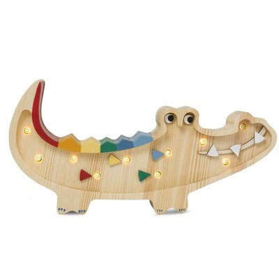 Petite Lampe Veilleuse Crocodile bois naturel LITTLE LIGHTS
