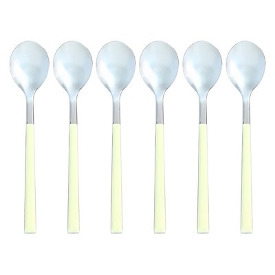 Lot de 6 cuillères à café en acier inoxydable, COLORAMA NOVASTYL