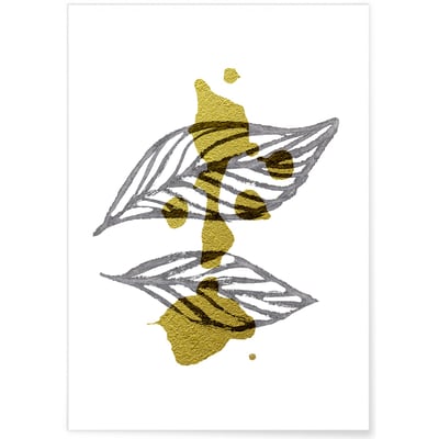 Affiche Abstract Feuille d'or 2 L'AFFICHERIE
