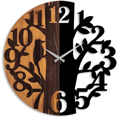 Horloge en bois et métal Clock Arbre HANAH HOME