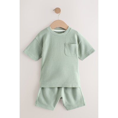 Haut 100 % coton texturé avec poche et short NEXT