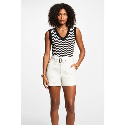 Top maille sans manches rayé MORGAN