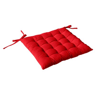 Galette de chaise piquée 16 points en coton et nouettes HOME MAISON