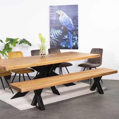 Banc en bois de chêne huilé 240 cm PALERME PIER IMPORT