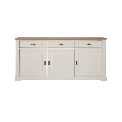 Buffet bois/blanc 3 portes 3 tiroirs - APPOLINE CAMIF