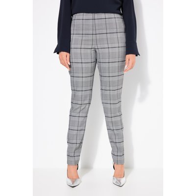 Pantalon à carreaux et pinces avec jambe ULLA POPKEN