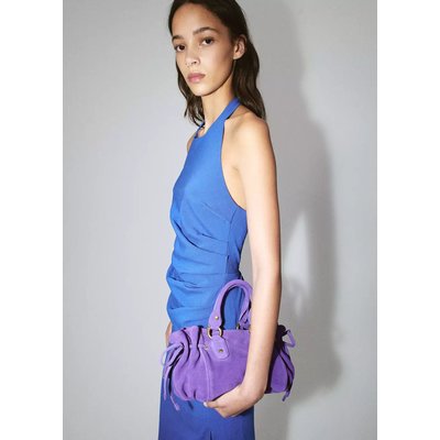 Robe emmanchures américaines drapée MANGO
