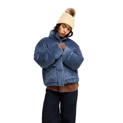 Doudoune à capuche en velours côtelé CRYSTAL FADE CORDUROY. ROXY