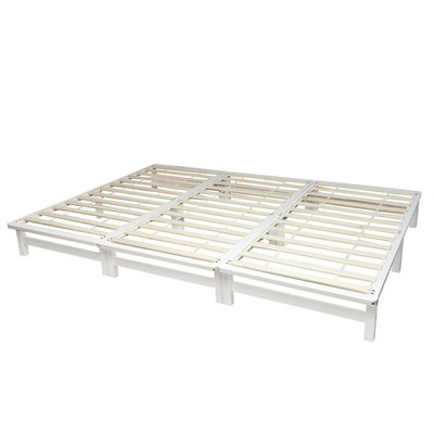 Lit familial palette 270x200 cm en bois massif Blanc HOMESTYLE4U