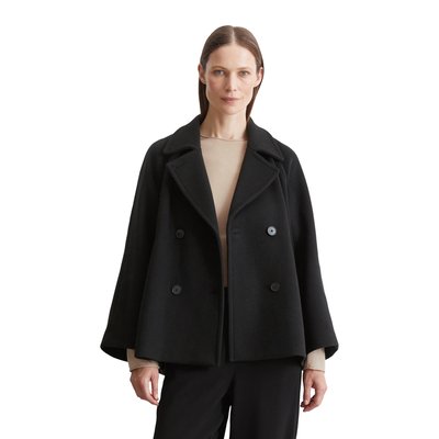 Caban noir femme sale