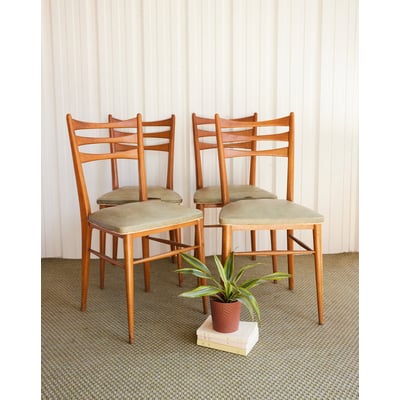 Lot de 4 chaises scandinaves Alma N°1764 - Bon état DEBONGOUT