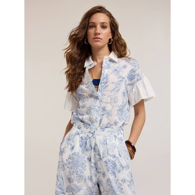 Chemise en coton avec broderie florale en FIL MOTIVI