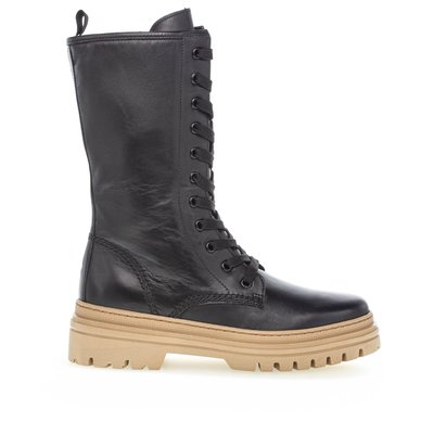 Bottines à lacets en cuir lisse à talon décroché GABOR