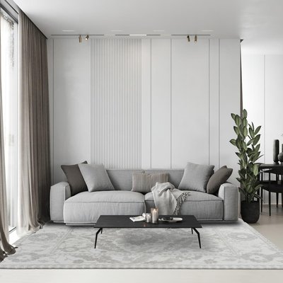 Tapis salon et chambre fait main en coton motif floral NEWBOR UN AMOUR DE TAPIS