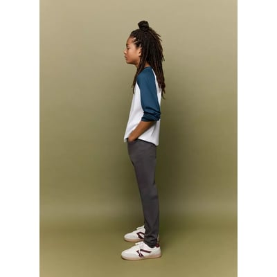 Jean en coton à revers MANGO KIDS