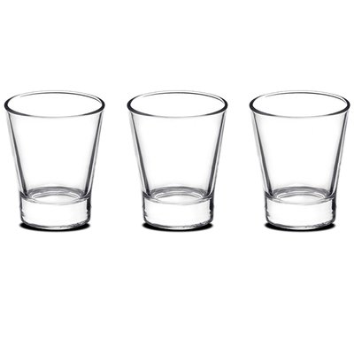 Set de 3 tasses à café en verre 8.5cl WADIGA
