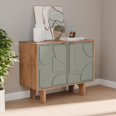 Piza Geometric Mango Wood 2 Door Cabinet ÉDITÉ