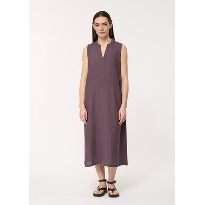 Robe violette évasée en lin HUMILITY