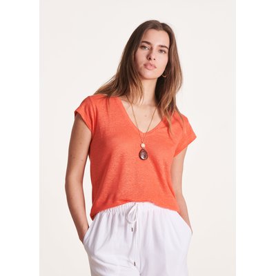 T-shirt en lin manches courtes LA FEE MARABOUTEE