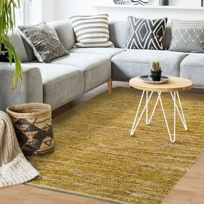 Tapis en cuir tressé THE DECO FACTORY