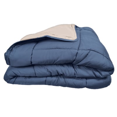 Couette légère réversible bicolore en microfibre 200 gr/m² TOISON D OR