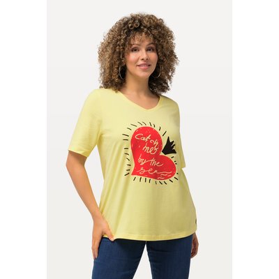 T-shirt à manches courtes et imprimé cœur. ULLA POPKEN