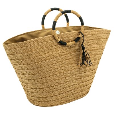Cabas rond en paille outlet