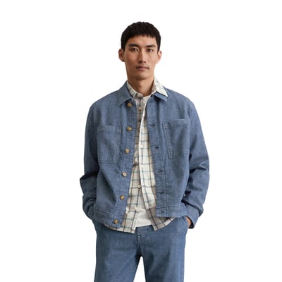 Veste en jean regular en mélange de coton et de chanvre bio MARC O'POLO