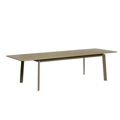 Table de jardin en aluminium kaki extensible 6/10 pers.  SARO BERAH GETAH