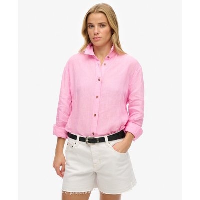 Chemise boyfriend décontractée en lin SUPERDRY