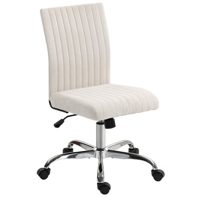 Chaise de bureau Tissu aspect lin (100% HOMCOM