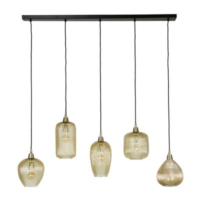 Suspension 5 globes en verre - AMBRE MATHI DESIGN