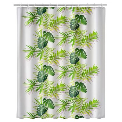 Rideau de douche feuillage vert WADIGA