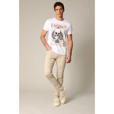 Pantalon greige en jeans avec braguette à fermeture à glissière CARLOS DEELUXE