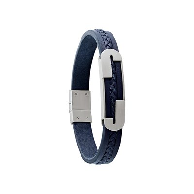 VASCO - Kunstlederarmband, Stahl JOURDAN BIJOUX