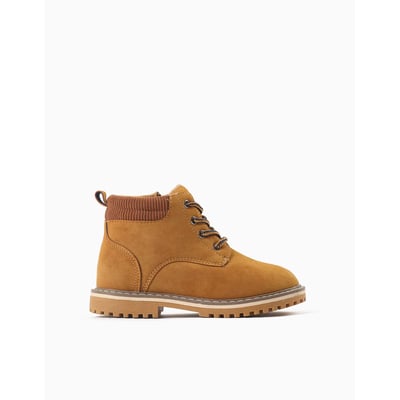 Bottes de montagne en suédine avec lacets ZIPPY