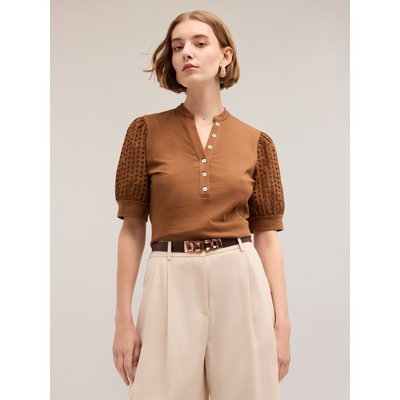 T-shirt en jersey de coton teinte unie MOTIVI