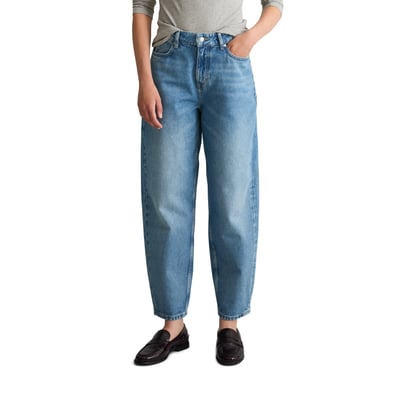 Jeans modèle Stine, coupe  relaxed barrel  et longueur raccourcie en pur coton MARC O’POLO DENIM