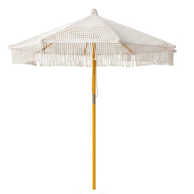 Parasol macramé en polycoton avec toile occultante HOME MAISON