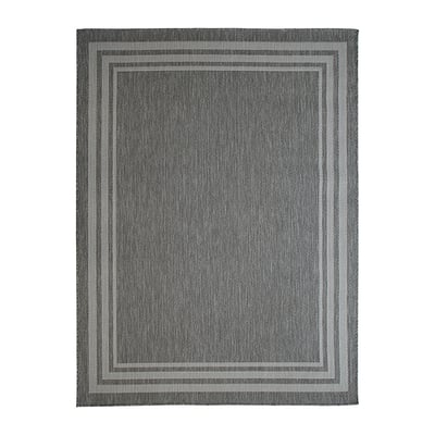Tapis intérieur-extérieur aspect jute motif cadre THE DECO FACTORY